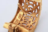 20k Yellow Gold Filigree Hoop Earrings 5.3 Grams Eb0426wcrde