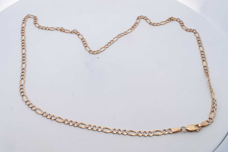 14k Yellow Gold Figaro Chain Necklace 7.8 Grams 20 Inch Eb0125wsrsa