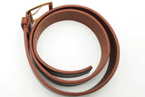 Saint Laurent Brown Leather Belt With Gold Tone Buckle Size 80 Eb0126oxzsa