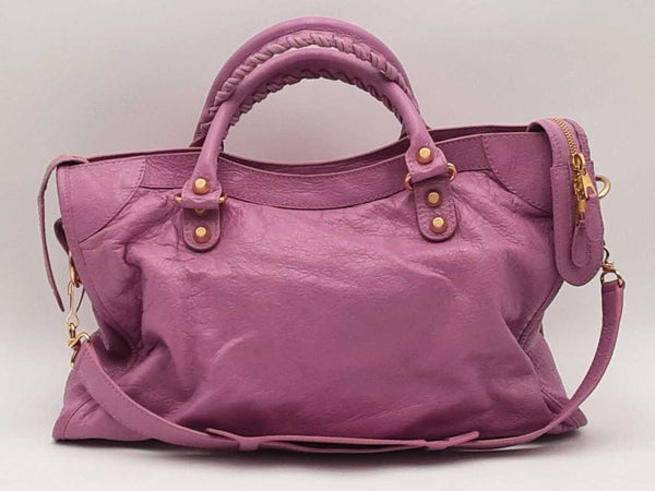 Balenciaga City Giant Purple Handbag Aa0825izxsa