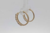 0.36cttw Diamond Hoop Earrings In 14k Yellow Gold 2.6 Grams Eb0926orxsa