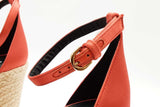 Versace Medusa Satin Espadrille Wedge Sandals Size 38 Eb0326lrxde