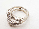 14k White Gold 4.6g .16cttw Diamond Wreath Guard Ring Size 5.5 Lh1024lrxde