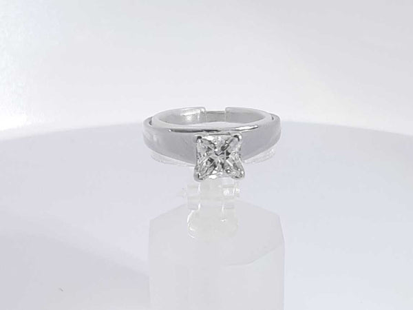 0.90 Cttw Diamond 14k White Gold Solitaire Ring 4.4 Grams Size 7 Aa0625lozxsa