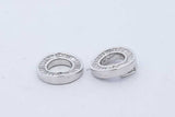 0.56cttw Diamond Hoop Earrings In 18k White Gold 6.7 Grams Eb0426ixzde