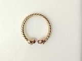 Red Gemstone Ring In 18k Yellow Gold 18k 2.2 Grams Size 7 Mk0826orzmia