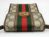 Gucci Ophidia Tan Gg Supreme Green Red Web Crossbody Bag Do0125wrxde