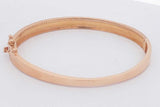 21k Yellow Gold Diamond Hinged Bangle Bracelet 13.4 Grams Eb0126ixzsa
