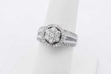 0.86cttw Diamond Ring In 10k White Gold 5.5 Grams Size 6.75 Eb0826ocrsa