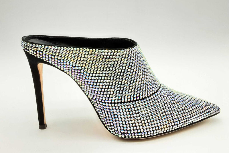 Giuseppe Zanotti Iridescent Rhinestone Crystal Mule Size Eu 39.5 Do1024lxzde