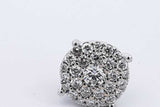 0.65ctw Diamond Stud Screwback Earring In 10k White Gold 2.4 Grams Eb0425lcxdu