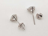 2.02 Cttw Lab Grown Diamonds 14k Wg 1.1g Screw Back Stud Earrings Do0826poxde