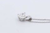 1.02ctw Lab Grown Heart Shaped Diamond Necklace 14k White Gold 1.9g Eb0125wwxdu