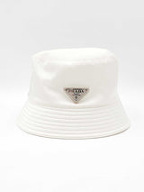 Prada Bucket Hat In White Hat Re-nylon Size M 58cm Fw0925lrzdu