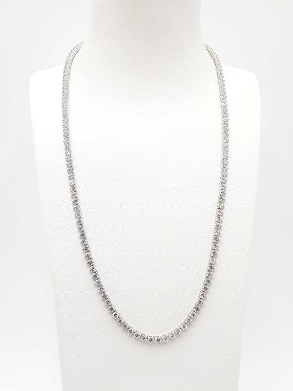 16.15 Cttw Lab-grown Diamond & 14k Gold Tennis Necklace 20.4g 20 In Fw0725werzdu