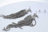 Chanel Crystal Embellished Cc Chain Drop Earrings 22.7 Grams Eb0626rrxde
