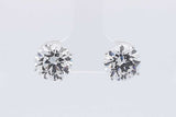 5.13cttw Lab Grown Diamond Stud Earrings In 14k White Gold 2.2 Grams Eb0326scrsa