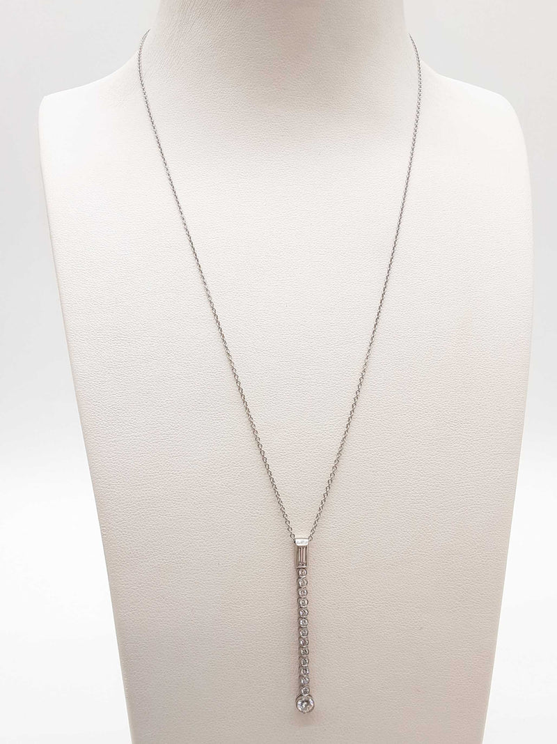 Tiffany & Co Jazz Drop Diamonds 0.950 Platinum 4.9g Necklace 17 In Do0725lwxzde