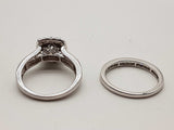 0.7 Cttw Lab Grown Diamonds 10k White Gold 6.6g Two Set Rings Size 7 Do0726wxzde