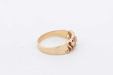 0.05cttw Diamond 18k Yellow Gold Ring With Hearts 3.3 Grams Size 6.25 Eb726oixsa