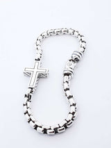 David Yurman Sterling Silver Cross Cable Bracelet 7.5 In Lh1023oexde