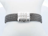 John Hardy Rata Link Reversible Bracelet In Silver 39.3 Grams 7 Inch Fw0626wxzdu