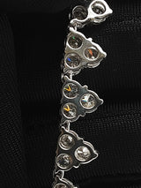 11.37 Cttw Diamond Graduated Cluster Tennis Necklace In 14k White Gold 24.8 Grams 16 Inch Fw0726wwszdu