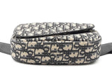 Christian Dior Saddle Belt Bag In Oblique Jacquard & Black Leather Fw1026wxzdu