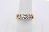 1.36cttw Diamond Ring In 14k Yellow Gold 5.6 Grams Size 7.25 Eb0926wrxzsa