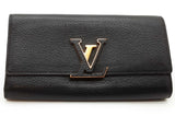 Louis Vuitton Capucines Black Leather Wallet Eb0825lxzde