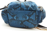 Burberry Blue & Black Pythin Print Nylon Backpack Eb0126wxzde