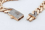 Monaco Chain 14k Yellow Gold Cuban Link Necklace With Diamond Clasp Eb0826sezsa