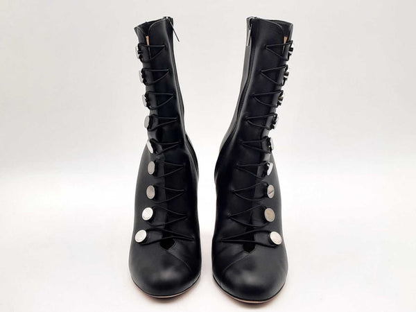 Jimmy Choo Malta Leather Boots Black Size 38.5 Aa0725oxzsa