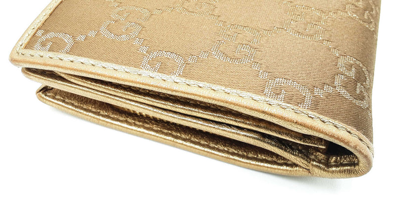 Gucci Timeless Gg Supreme Bronze & Gold Canvas Continental Wallet Fw0725crdu