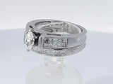 1.80 Cttw Diamond 14k White Gold Engagement Set 8 Grams Size 6.5 Aa1025rrzsa