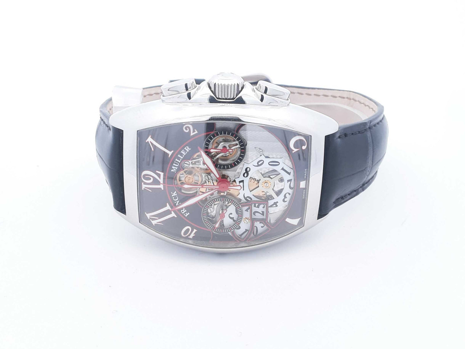 【美品】 FRANCK MULLER ウォッチケース Franck Muller Cintree Curvex 43mm Automatic Stainless Steel