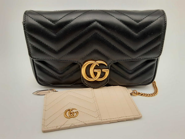 Gucci Gg Marmont Super Shoulder Bag & Detachable Card Case Fw1024rorsa