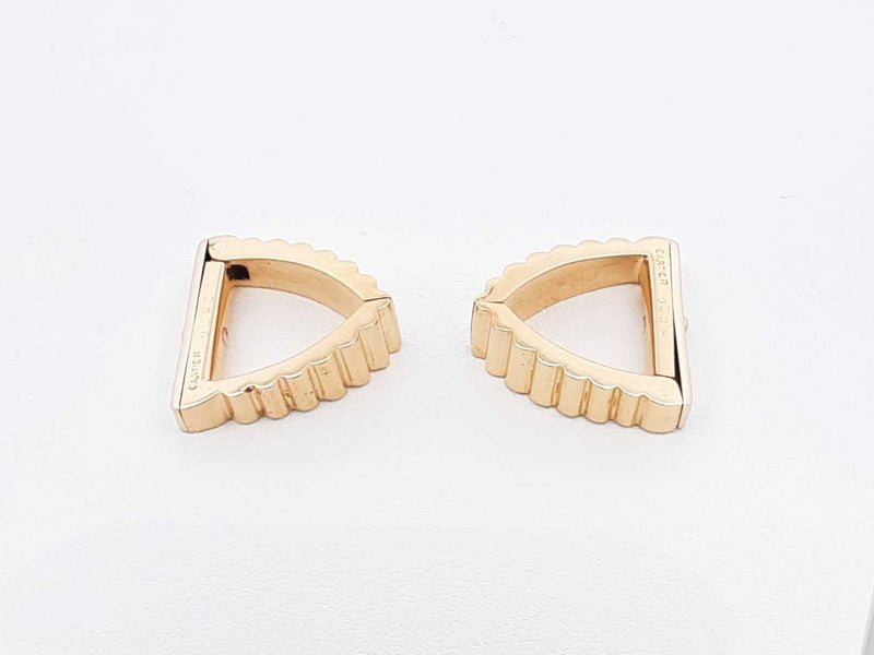 Cartier 18k Yellow Gold Retro Fluted Cuff Links 16.5 Grams Fw0925lrxzdu