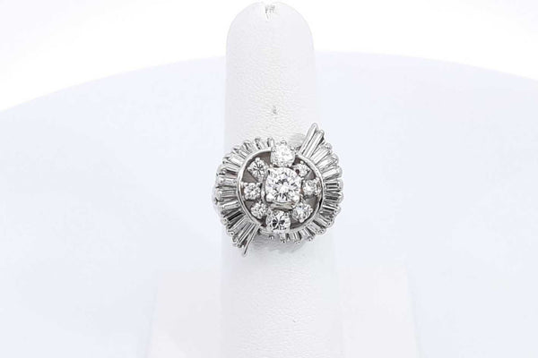 2.1ctw Diamond Ring In 14k White Gold 7.8 Grams Size 6 Eb0225lwrrsa