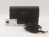 Prada Saffiano Clutch And Crossbody Bag Black Aa0825wzxsa