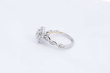 Approx. 0.60ctw Center Oval Diamond Ring In 14k White Gold 3.3g Eb0823irxsa