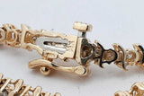 0.54cttw Diamond Tennis Bracelet In 14k Yellow Gold 8.8 Grams 7 Inch Eb0826crxsa