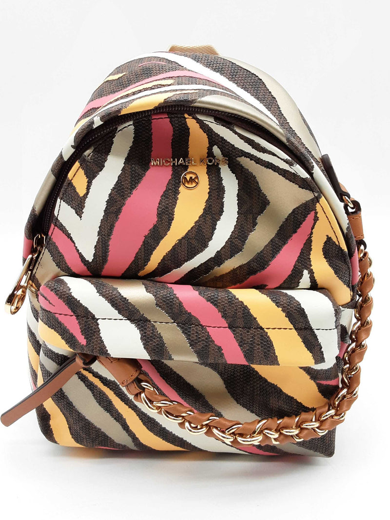 Michael Kors Slater Metallic Zebra Print Mini Backpack Do0824pxde