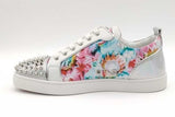 Christian Louboutin Louis Junior Spikes Floral Print Sneakers Sz 41.5 Eb926orxsa