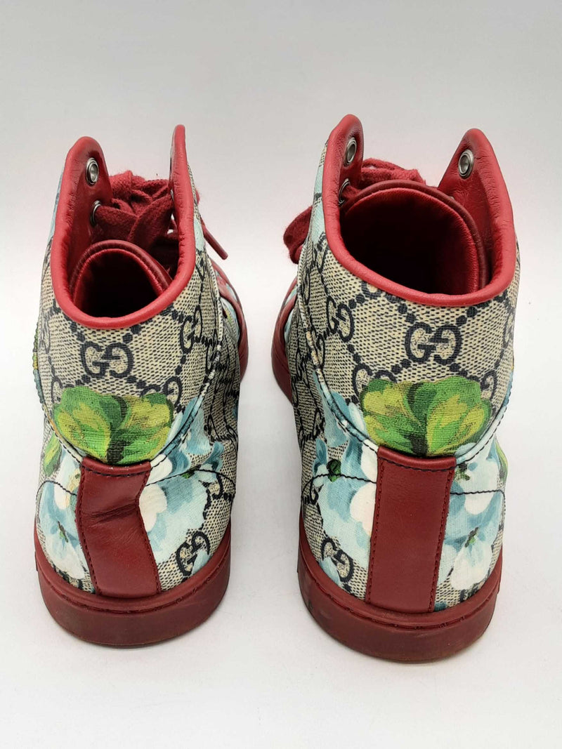 Gucci 435780 Gg Supreme Blooms Blue Red Shoes Size Gucci 36.5 Womens Do1224lrxde