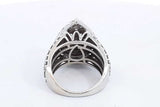 Approx. 6.11ctw Diamond Ring In 10k White Gold 9.6 Grams Size 8 Eb0824sxzsa