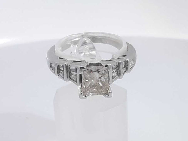1.80 Cttw Diamond 14k White Gold Ring 5 Grams Size 9 Aa0625lszxsa