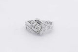 0.66cttw Diamond Ring In 14k White Gold 4.5 Grams Size 7 Eb0726rxzsa