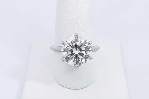 Approx. 6.1ctw Lab Grown Diamond Ring In 14k White Gold 5.1g Sz 8.5 Eb0824lexzsa