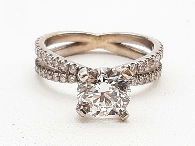 3.00 Cttw Diamond 14k White Gold 3.46g Solitaire Ring Size 6 Dolrxzxmia
